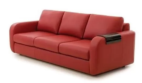 Καναπές σε κόκκινο δέρμα
