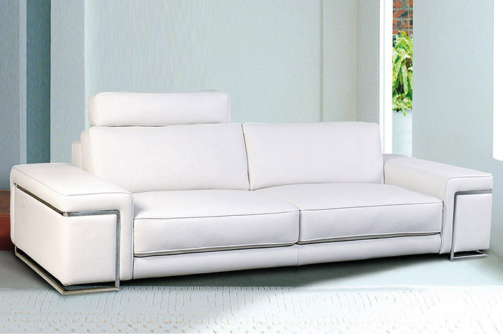 Λευκός δερμάτινος καναπές Torino